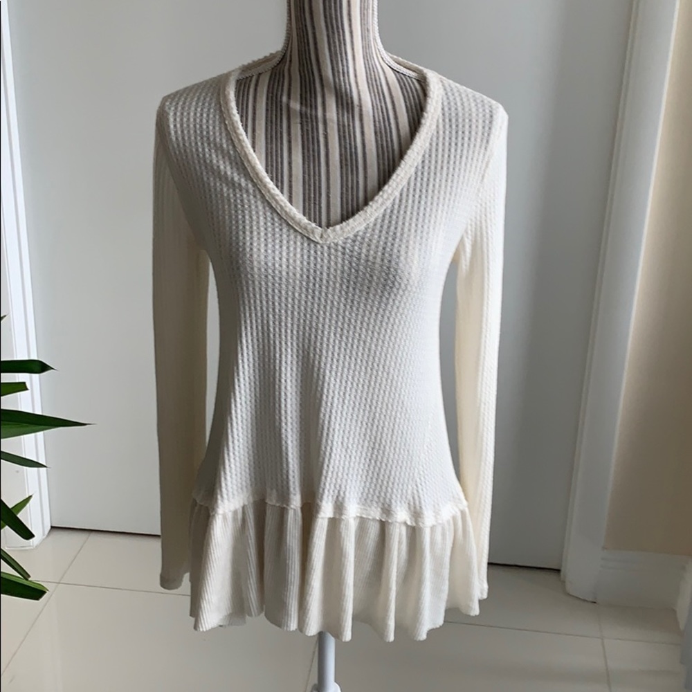 Anthropologie Eri +Ali ruffled tunic top